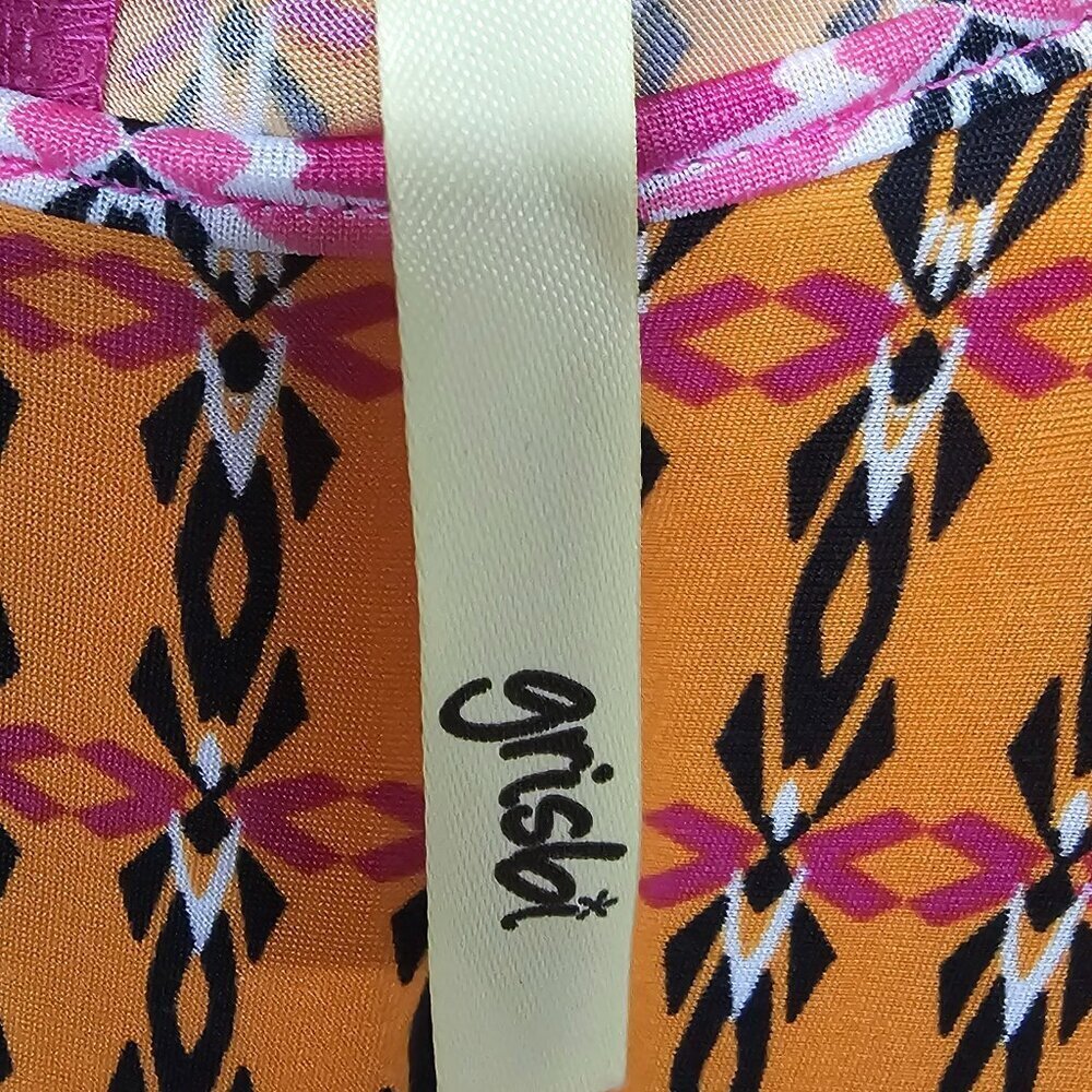 Grisbi Dress Maxi Pink Orange Boho Festival Hippie L - Picture 10 of 13